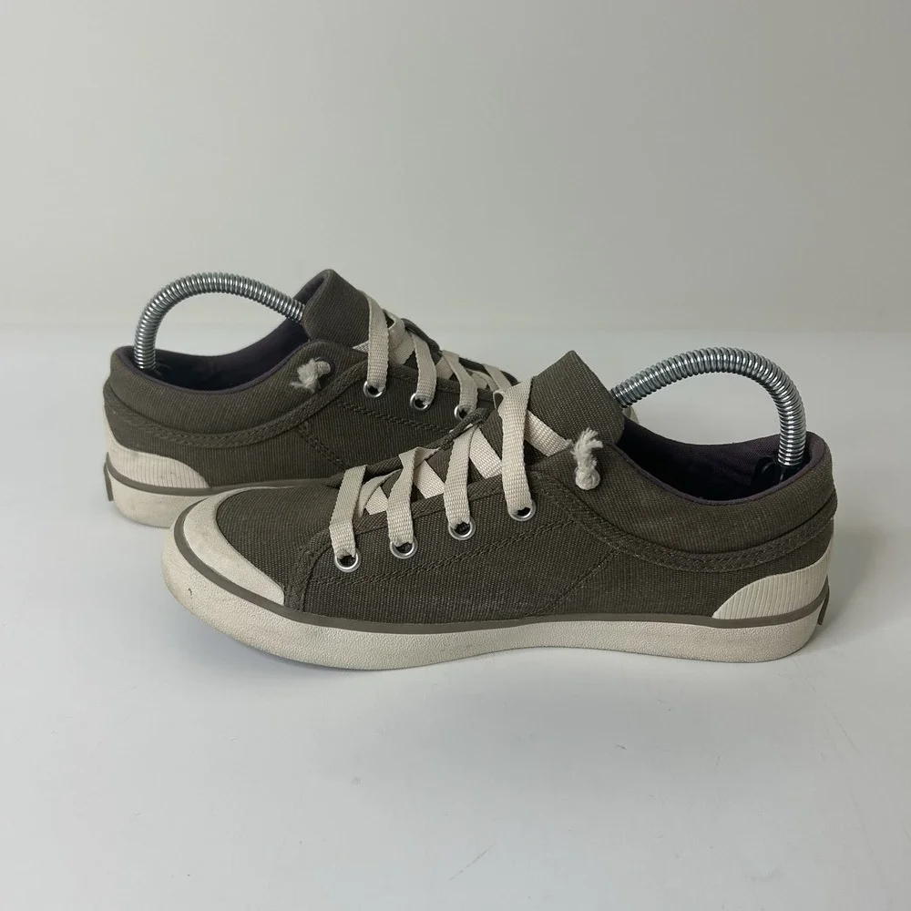 Teva Freewheel Sneakers Women's 6.5 Canvas Shoe Sage Green Low Top